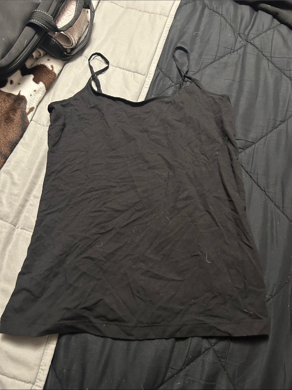 Time and Tru Black Spaghetti Strap Camisole